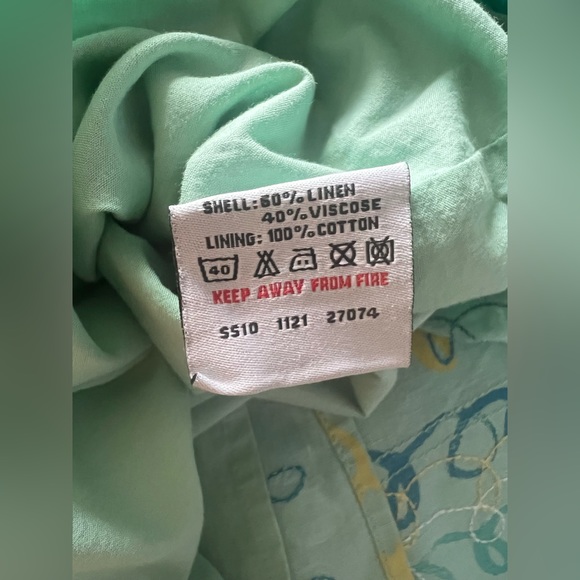 White Stuff 90s Vintage Linen A-lined Midi Skirt Blue (10) - Picture 15 of 16